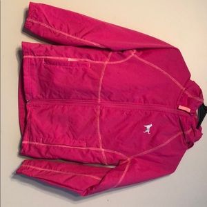 Girls black dog rain jacket